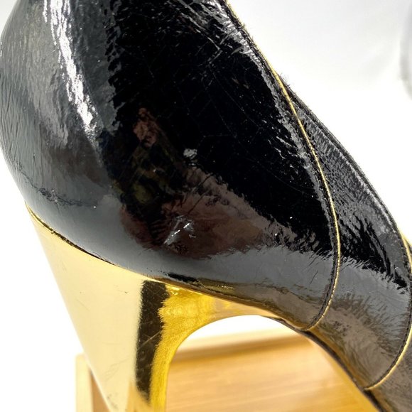 Emilio Pucci Vtge 90’s Strappy Gold Shoes Sandal - Picture 6 of 7